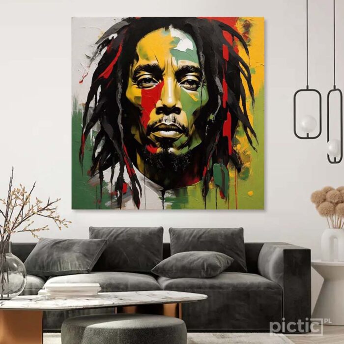 Obraz Bob Marley Duch Jamaiki - obraz do salonu, sypialni, biura, na prezent